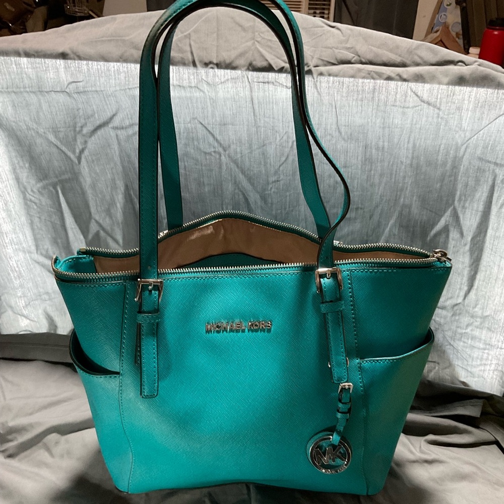Michael Kors Teal Tote Bag